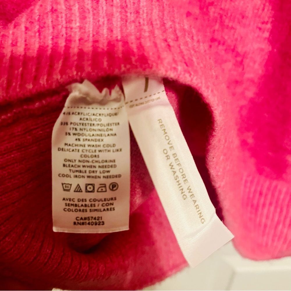 LOFT Pink Ruffle Sweater NWOT - Picture 5 of 6